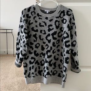 Grey Leopard Oversized Sweater DOTTIE COUTURE S
